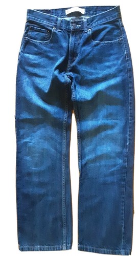 Levis 505 Boys Jeans 16 28x28 Straight Mid Rise Dark Wash - Picture 8 of 10