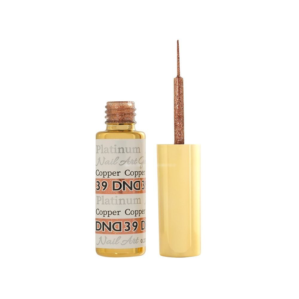 DND Gel Nail Art Liners - Platinum Copper 39 - 9ml