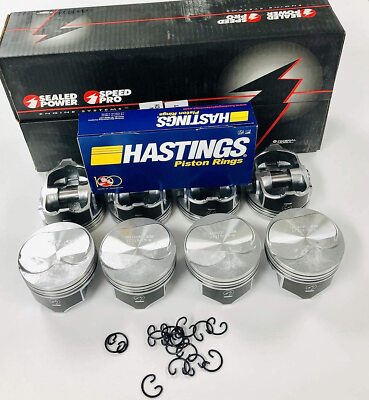 SPEED PRO Hypereutectic Coated 10cc Dome Pistons/8+MOLY Rings Chevy BB 454 060
