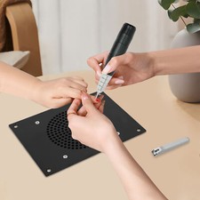 6W Electric Nail Dust Collector - High Efficiency, Low Noise, Black Design
