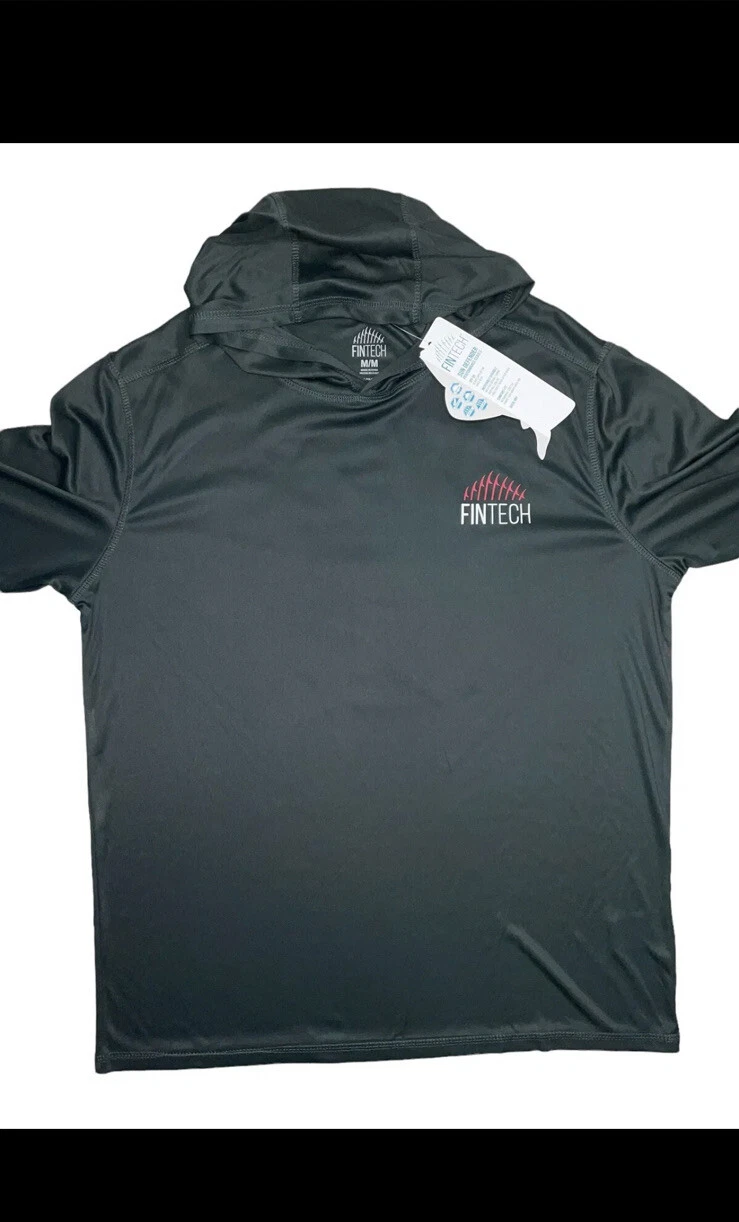 Fintech Logo UPF UV Hoodie Pullover Moisture Wicking Fishing Performance LS XXL