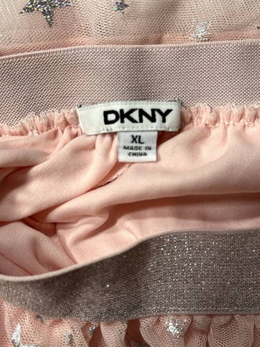 Tulle Skirt Sheer in Light Peach Pink Silver Stars Dress Up Girls XL EUC - Picture 7 of 10