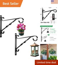Elegant 10 Inch Wall Plant Hangers - Rust Resistant for Stylish Outdoor Spaces