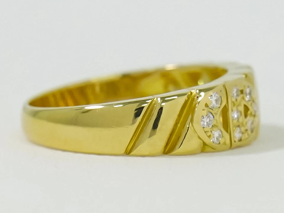 Anillo Christian Dior Diamante 0.457ct Oro Amarillo 750 EE. UU. 4.75 3.7g Foto 4 de 4
