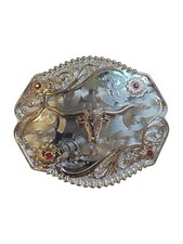 Long Horn Bull Western Style Cowboy Buckle Hebilla Vaquera Toro