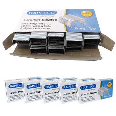 RAPESCO Heftklammern 24/6mm 1.000-10.000 Stk. Tackerklammern Büro Tacker Klammern Set