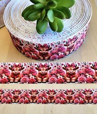 7/8  1.5" 1 YD Highland Cow Grosgrain Ribbon Rustic Cattle Ribbon