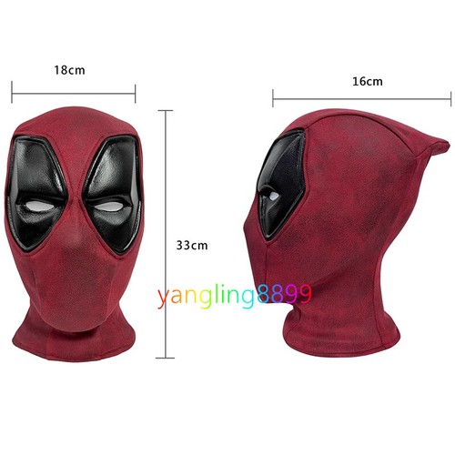 New Deadpool 3 Wade Wilson Cosplay Mask Costumes Prop Halloween Full Mask Gift - Picture 5 of 9