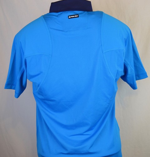 New Puma Cool Cell Golf Polo Men's Small short sleeve Blue Cool Max Clean Sport - Picture 6 of 7
