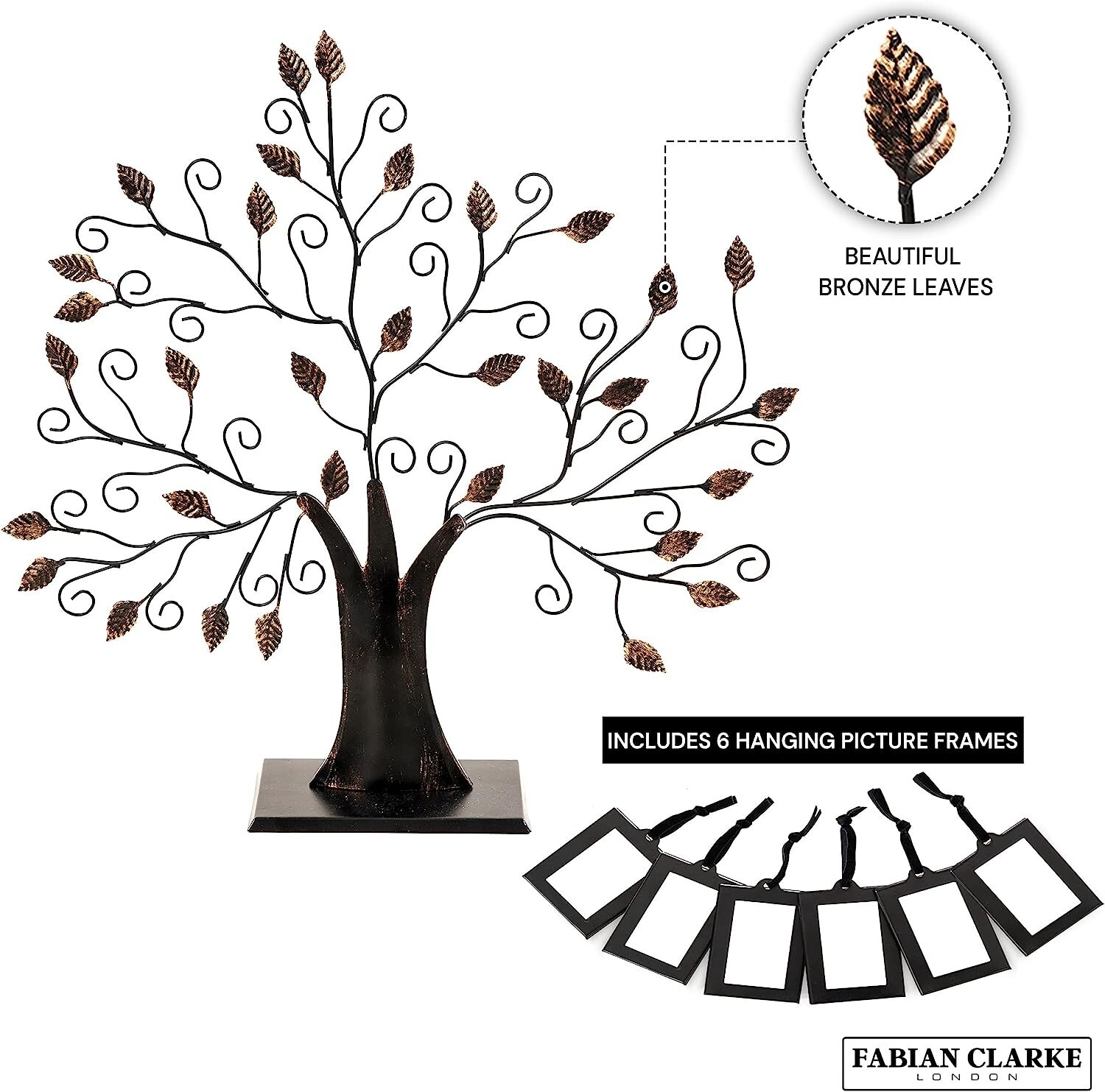 TRIXES Family Tree Photo Frame with 12 Detachable Hanging Frames for