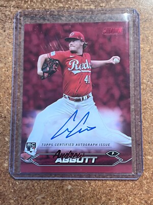 2024 Topps Stadium Club # SCBA-AA Andrew Abbott RC Autograph 12/50