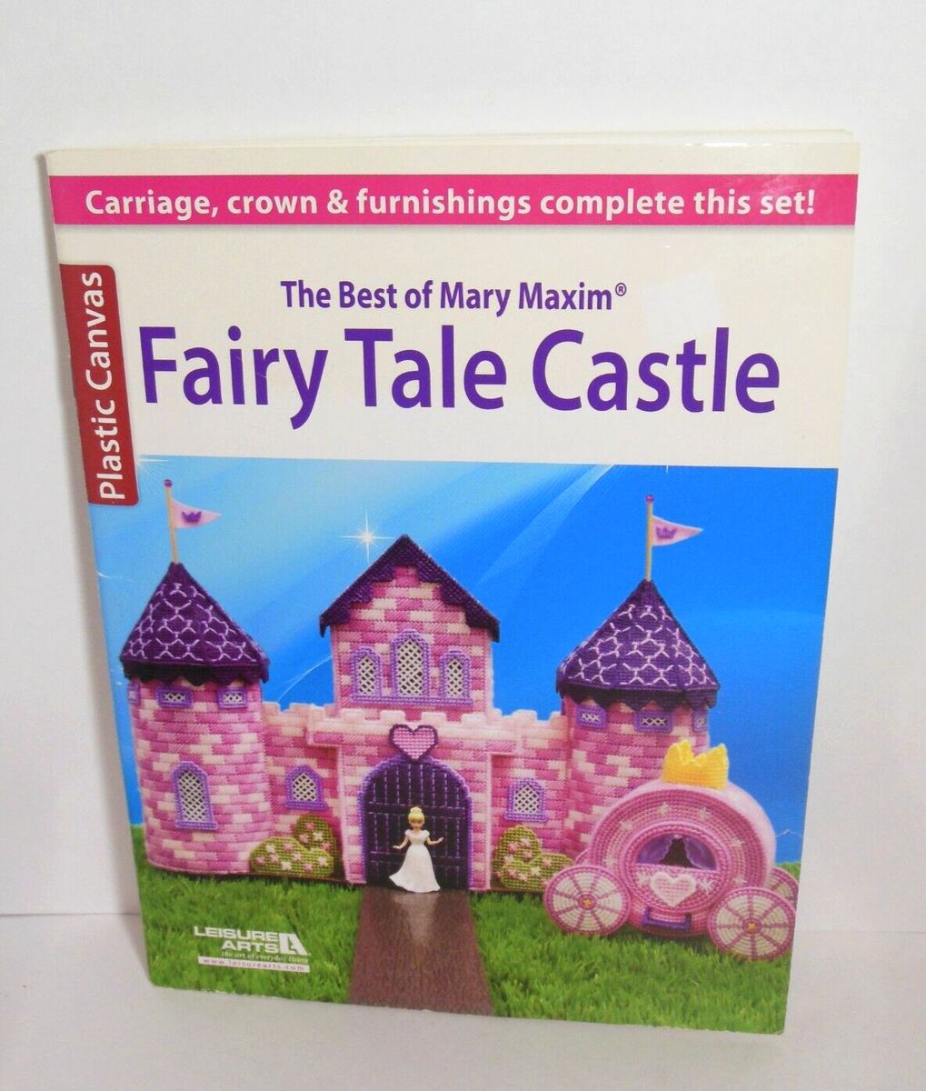 Fairy Tale Castle Plastic Canvas PATTERN Book Crown Wand Carriage