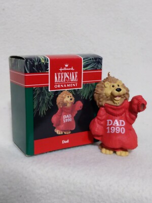 MIB 1990 Lion DAD Christmas Ornament Hallmark Keepsakes 