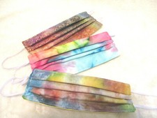 NEW Face-masks 3 qty. Handmade Tie Dyes Speckled Tie Dyes Adult One Size