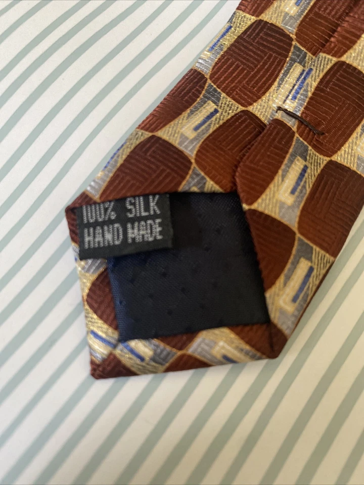 Hathaway 手工制作 100% 真丝男式领带复古 — 第 2/4 张图片