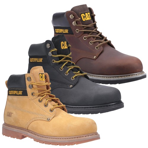 Mens Caterpillar PowerPlant Safety Classic Steel Toe Work Boots Sizes 6
