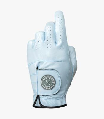 ICE BLUE, ASHER PREMIUM CABRETTA GOLF GLOVE, FITS LEFT HAND OF RIGHTY GOLFER