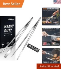 High-Quality 6-Inch Kitchen Tweezers - Heat Resistant  Dishwasher Safe, 2 Pack