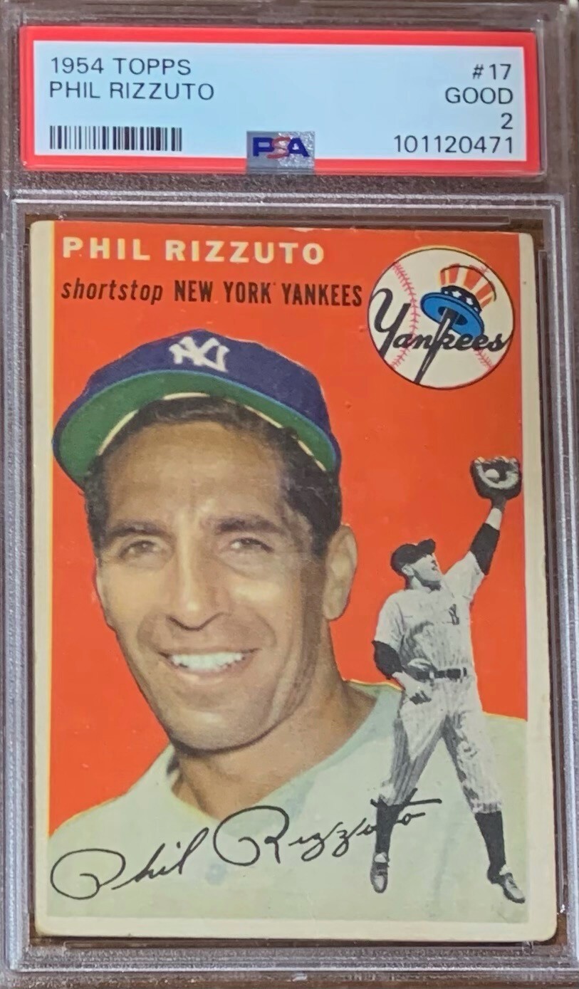 1954 Topps Baseball #17 Phil Rizzuto New York Yankees PSA 2