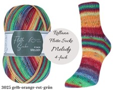 "Rellana Flotte Socke Melody" 100g Sockenwolle Strumpfwolle mulesingfrei
