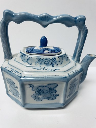 Lotto di 2 Cineiserie Vintage Meduim Porcellana Blu e Bianco Made in China Meduim - Foto 7 di 14