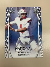 2021 Leaf VIP NSCC Promo National Chicago Card #4 Justin Fields X RC Rookie RARE