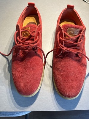 Clae Ellington Premium Red Suede Oxfords EUC Men s SZ 7 Euro 40