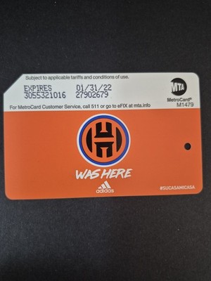 NY MTA Subway & Bus MetroCard: Adidas Was Here