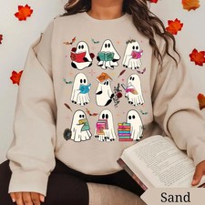 Ghost Book Halloween Sweatshirt