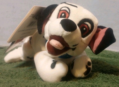 Bolsa de frijoles para perro dálmata de la suerte juguetes etiquetas de tienda Disney 101 dálmatas película mascota - Imagen 1 de 12