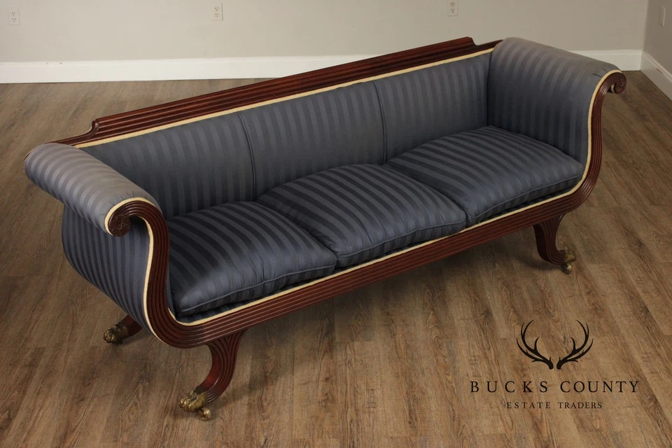 Antique American Classical Period Mahogany Sofa - Image 3 of 4