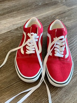 Red vans shoes, 6.5 mens (i am a 7.5 womens and they fit). Worn once for a work.