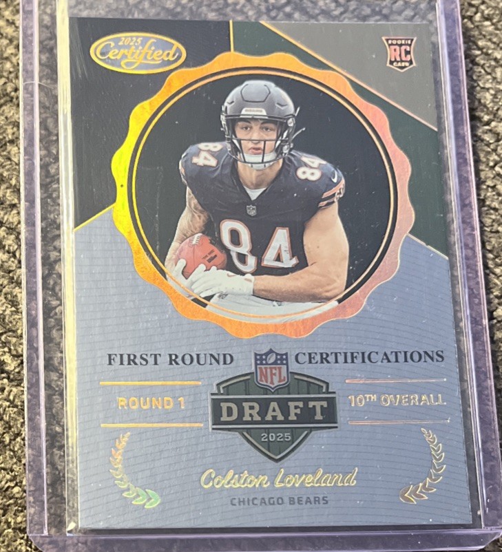 Colston Loveland 2025 Certified SSP CASE HIT First Round Certifications Bears