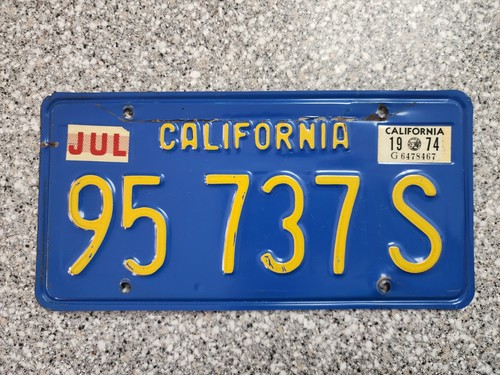 1970 California Commercial License Plate, 1974 JUL Validations, Single