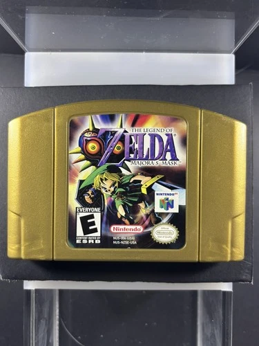Legend of Zelda: Majora's Mask (N64, 2000) Non-Holo Gold Cart Tested AUTHENTIC