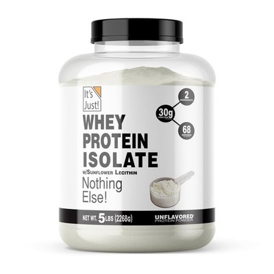 Whey Protein Isolate Grass Fed Unflavored 5 Pound 1g Carb It s Just Ultra Pure