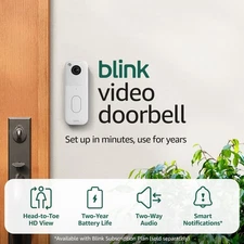 Blink Video Doorbell (newest model) – Head-to-toe HD view, With Sync Module Core