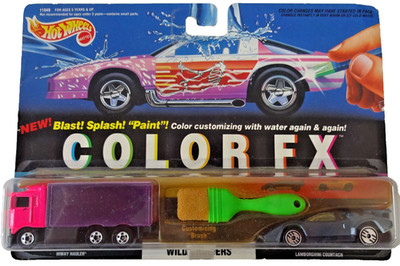 Hot Wheels Color FX 1993 11049 Lamborghini Countach Hiway Hauler NEU OVP