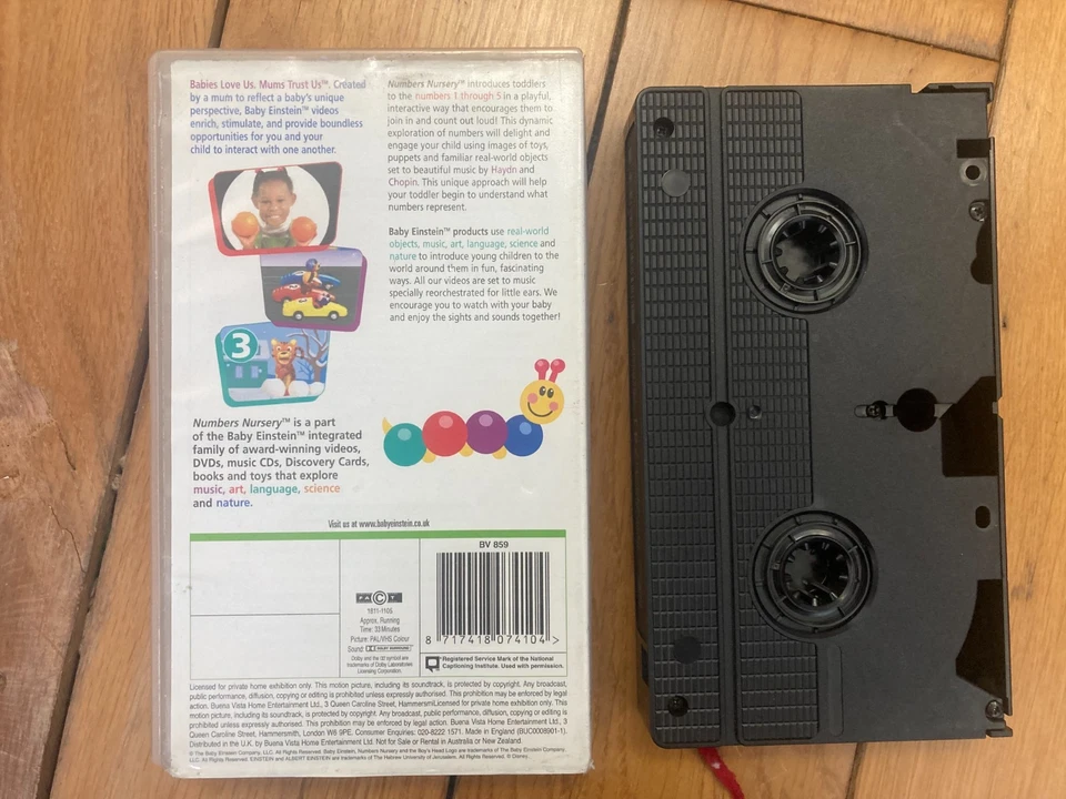 Baby Einstein Numbers Nursery UK VHS PAL INSANELY RARE - Imagen 2 de 4