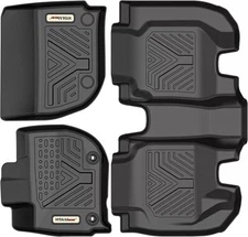 3D Floor Mats Set for 16-22 Honda HR-V HRV All Weather TPE Rubber Floor Liner