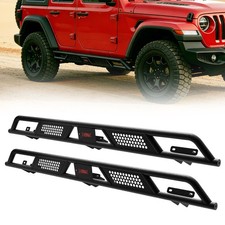 Fits 2007-2018 Jeep Wrangler Jk 4-door Rock Sliders Armor Guards Nerf Step Bars