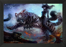 Big Cat Framed Wall Art Poster Canvas Print Picture