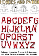 patch lettere alfabeto rosso cinabro lettera ABC nome toppa termoadesiva iron on