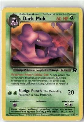 Dark Muk Uncommon Team Rocket 41/82 Unlimited MP