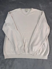 Eddie Bauer Sweater Made in Japan Mens XL Tall 100% Cotton V Neck Long Sleeve