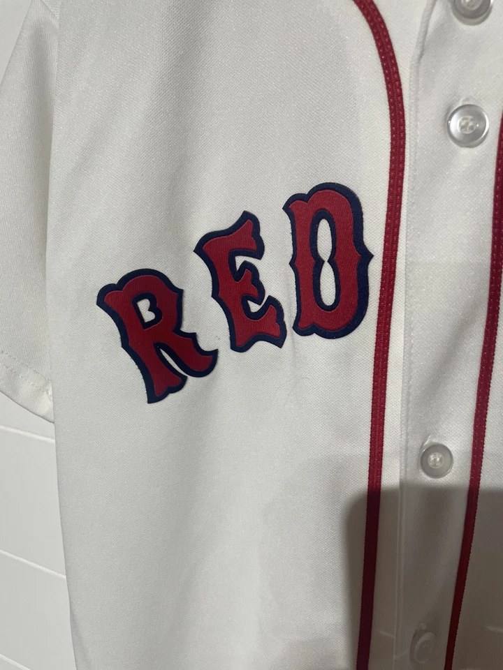 Jacoby Ellsbury Jersey Youth XL White Majestic Boston Red Sox Read - Image 4 of 4