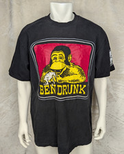 Vintage Ben Davis Drinking Shirt Mens L Black Y2K Shaka Max Heavy Gorilla
