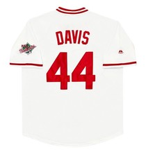 Eric Davis 1990 Cincinnati Reds World Series Men's White Cooperstown Jersey