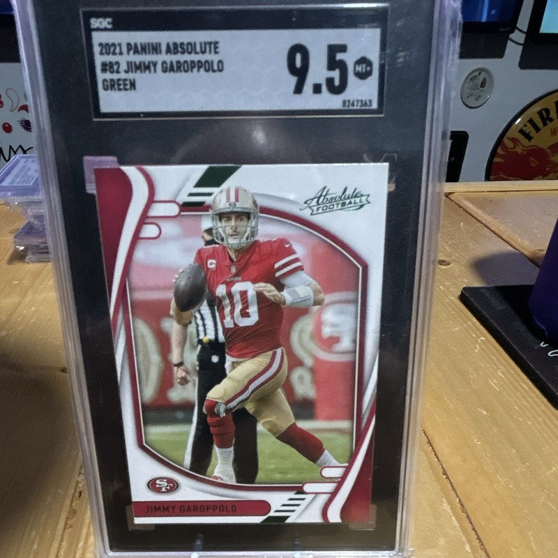 Panini 2021 Absolute Jimmy Garoppolo #82 Green Parallel SGC 9.5 49ers