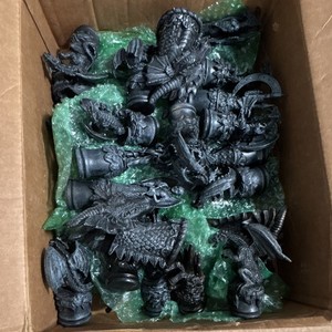 Dungeons and Dragons Black Resin Chess Pieces 